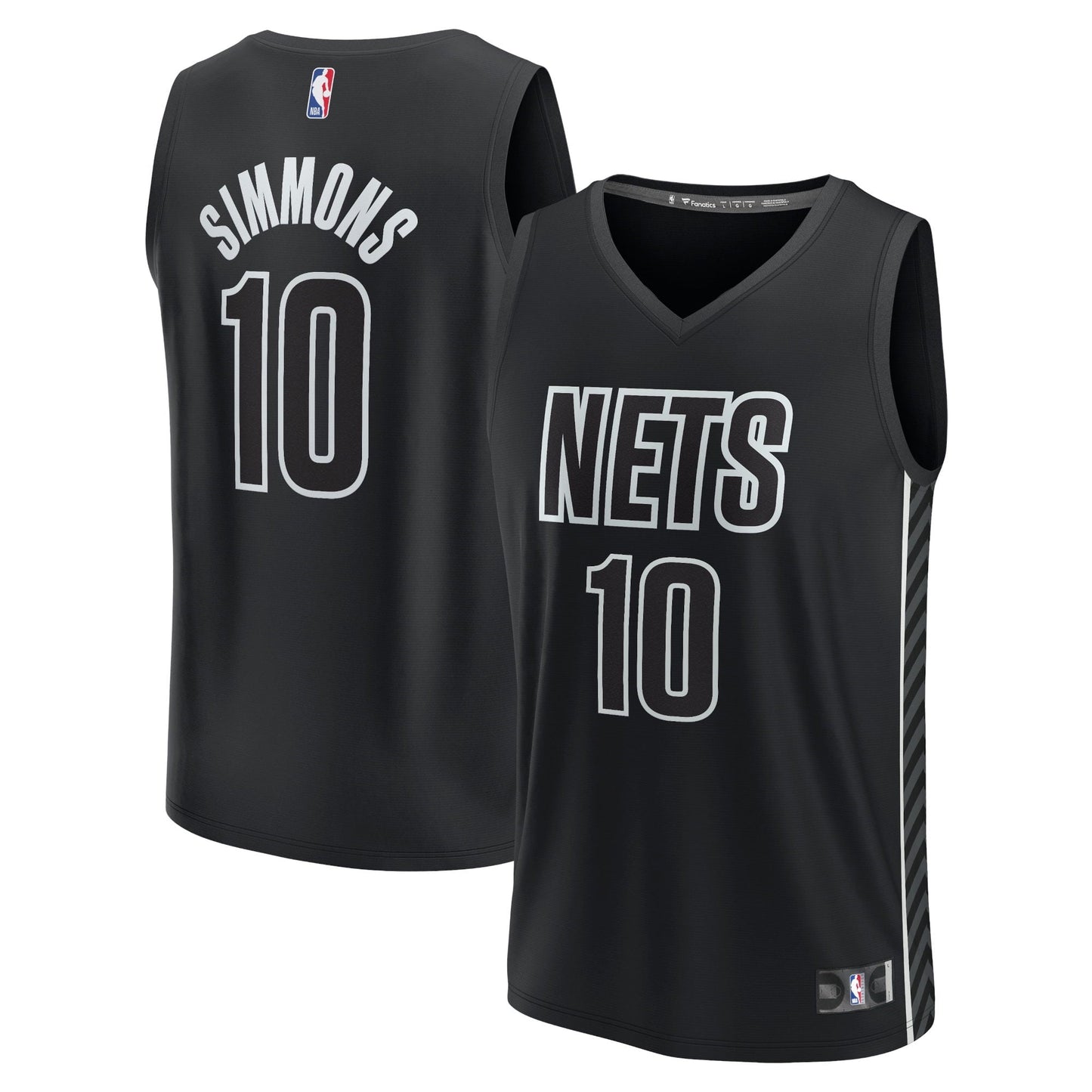 Men's Fanatics Branded Ben Simmons Black Brooklyn Nets Fast Break Replica Player Jersey - Statement Edition