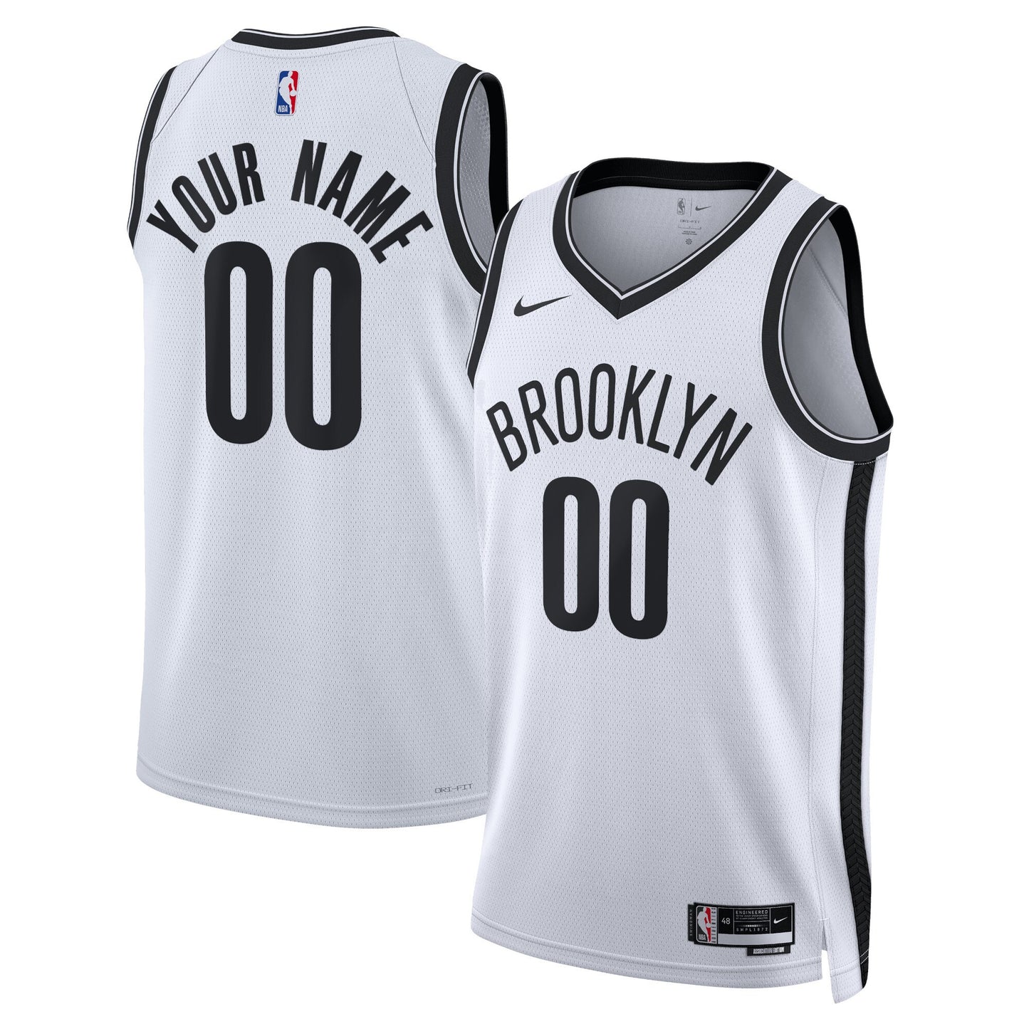 Brooklyn Nets Nike Unisex Swingman Custom Jersey White - Icon Edition