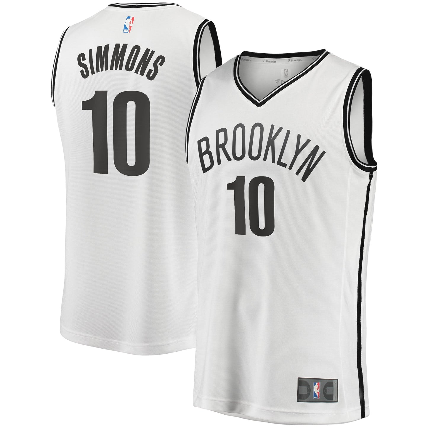 Men's Fanatics Branded Ben Simmons White Brooklyn Nets Fast Break Replica Jersey - Association Edition