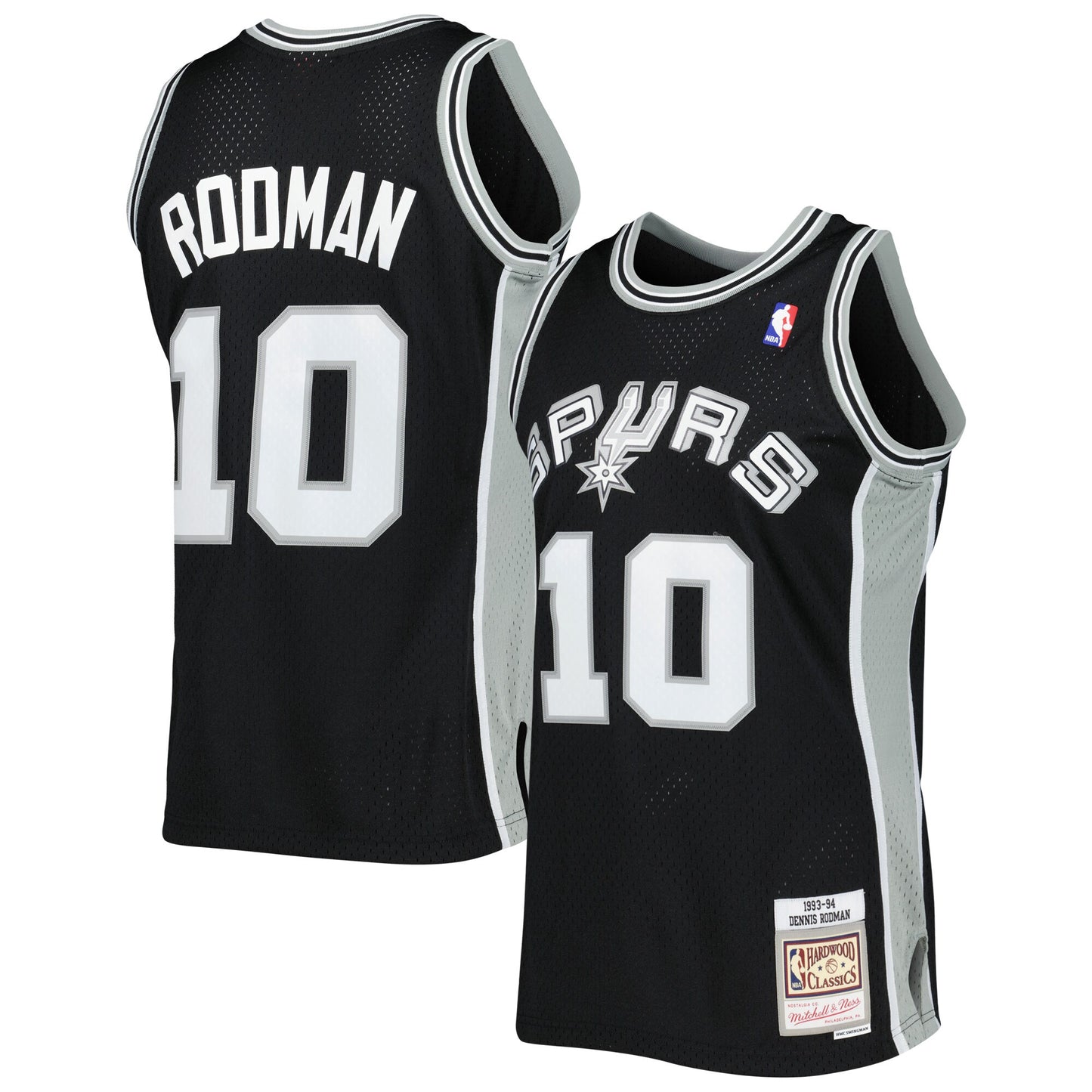 Dennis Rodman San Antonio Spurs Mitchell & Ness 2001/02 Hardwood Classics Swingman Jersey - Black