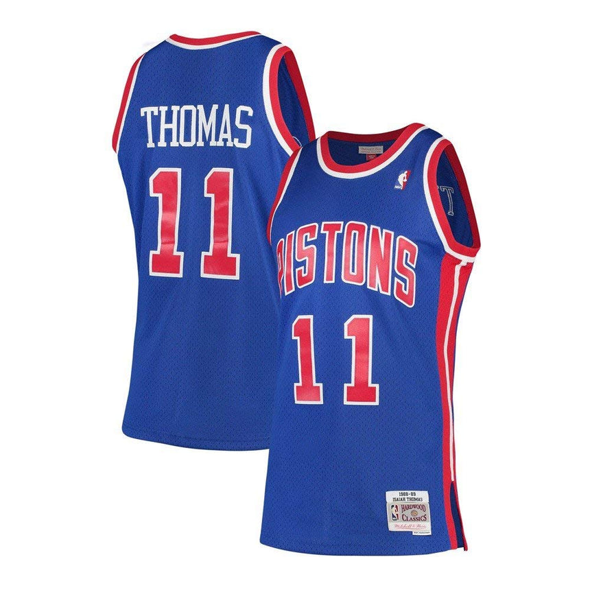 Men's Isiah Thomas Detroit Pistons Mitchell & Ness 1988-89 Hardwood Classics Swingman Jersey