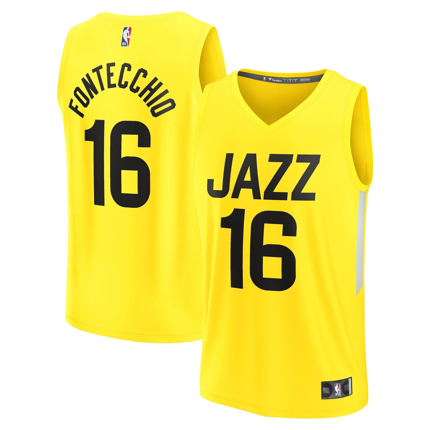 Men's Fanatics Branded Simone Fontecchio Yellow Utah Jazz 2022/23 Fast Break Replica Player Jersey - Icon Edition