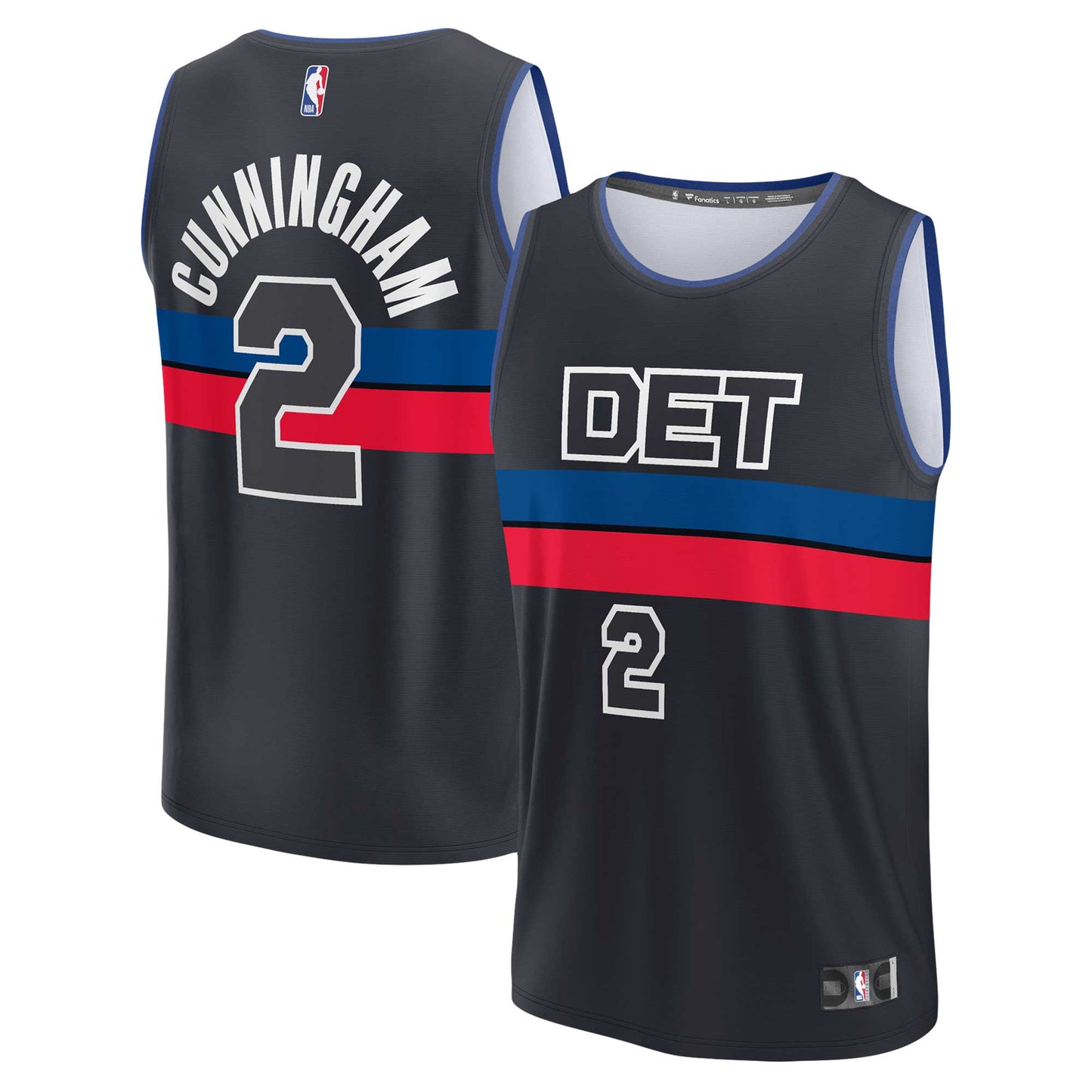 Cade Cunningham Detroit Pistons Fanatics Branded 2022/23 Fast Break Replica Jersey - Statement Edition - Black