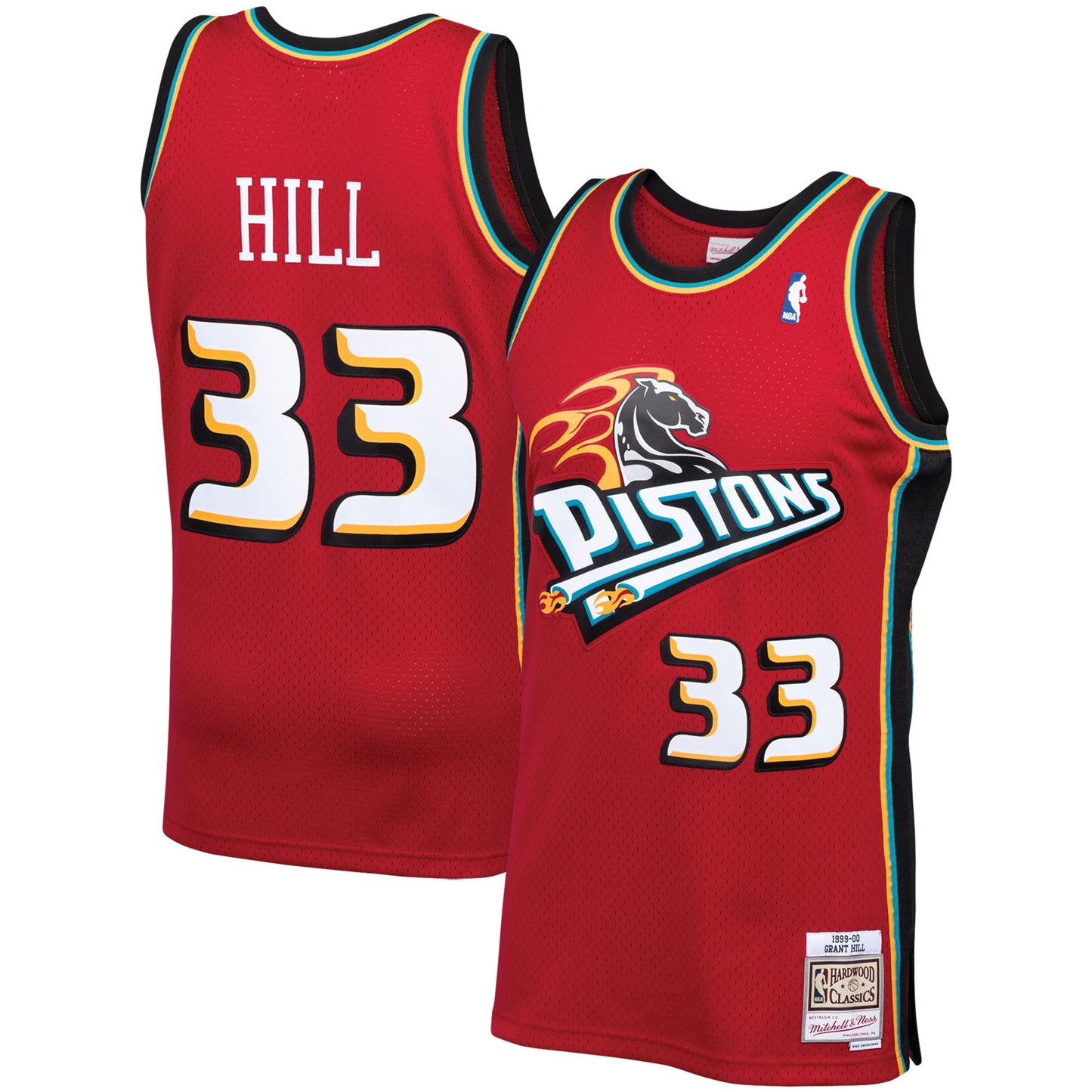 Grant Hill Detroit Pistons Mitchell & Ness Hardwood Classics Swingman Jersey - Red