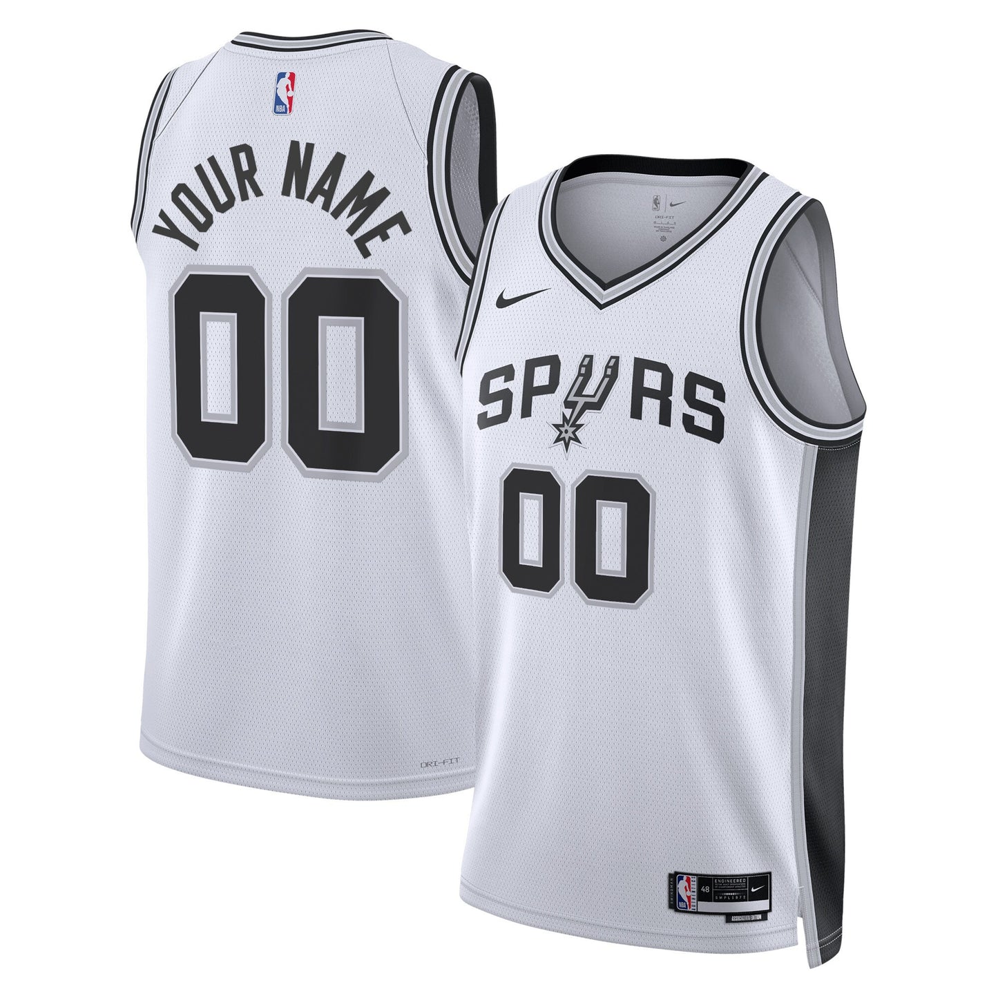 San Antonio Spurs Nike Unisex Swingman Custom Jersey White - Icon Edition