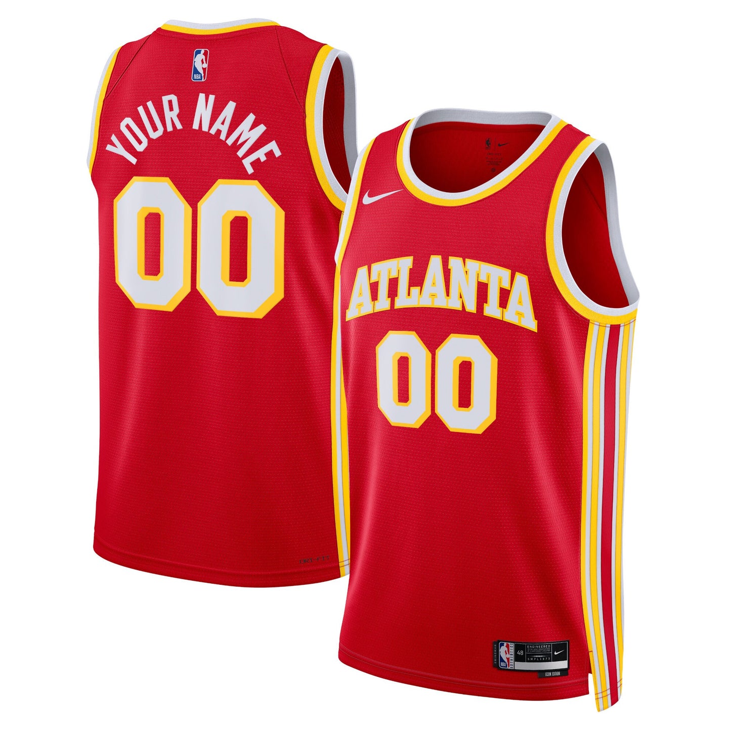 Atlanta Hawks Nike Unisex Swingman Custom Jersey Red - Icon Edition