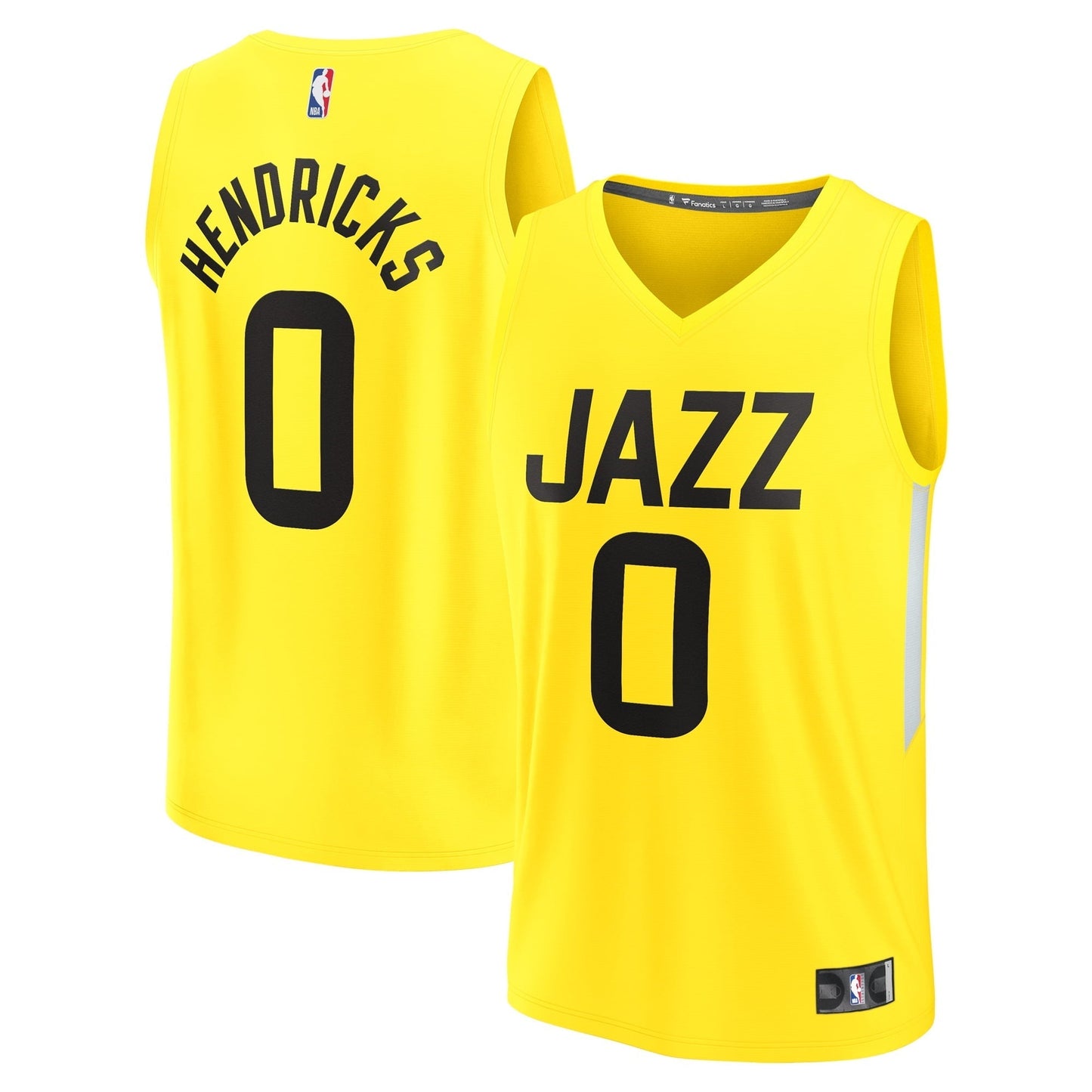 Men's Fanatics Branded Draft Pick Yellow Utah Jazz 2023 NBA Draft First Round Pick Fast Break Replica Jersey - Icon