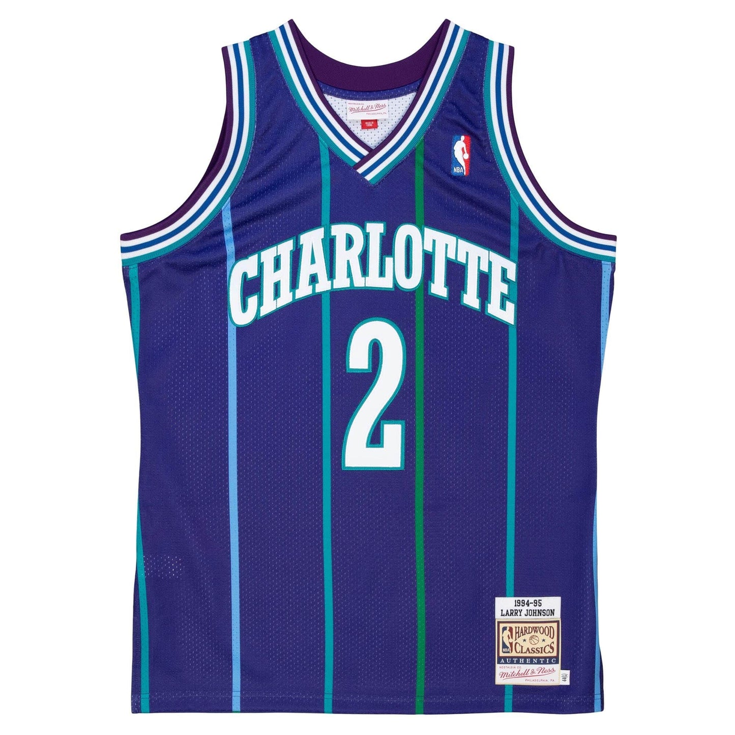 Authentic Larry Johnson Charlotte Hornets Alternate 1994-95 Jersey