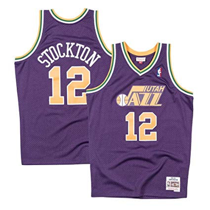 Men's Mitchell & Ness John Stockton Utah Jazz Purple 1991-92 Hardwood Classics Swingman Jersey