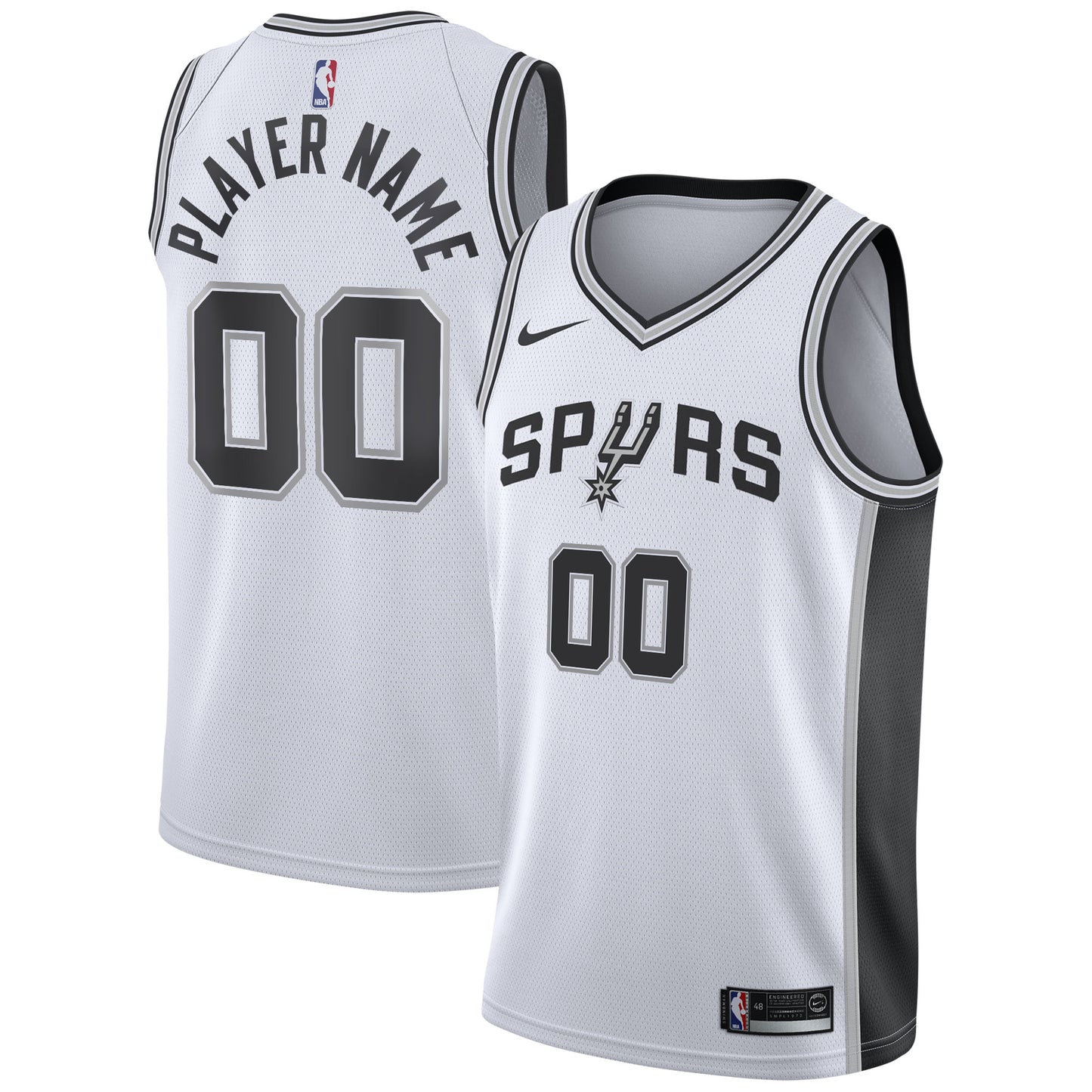 San Antonio Spurs Nike 2020/21 Swingman Custom Jersey - Association Edition - White