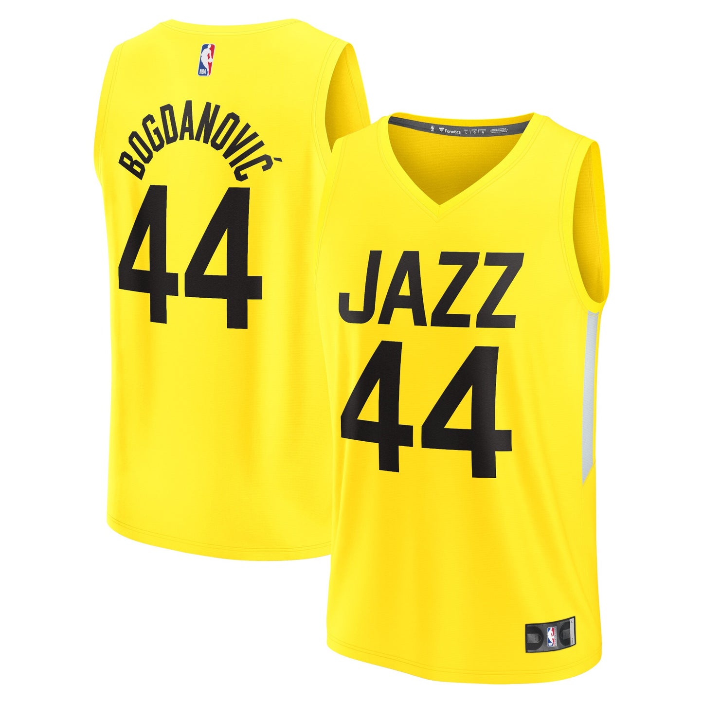 Bojan Bogdanovic Utah Jazz Fanatics Branded Fast Break Replica Jersey - Icon Edition - Yellow