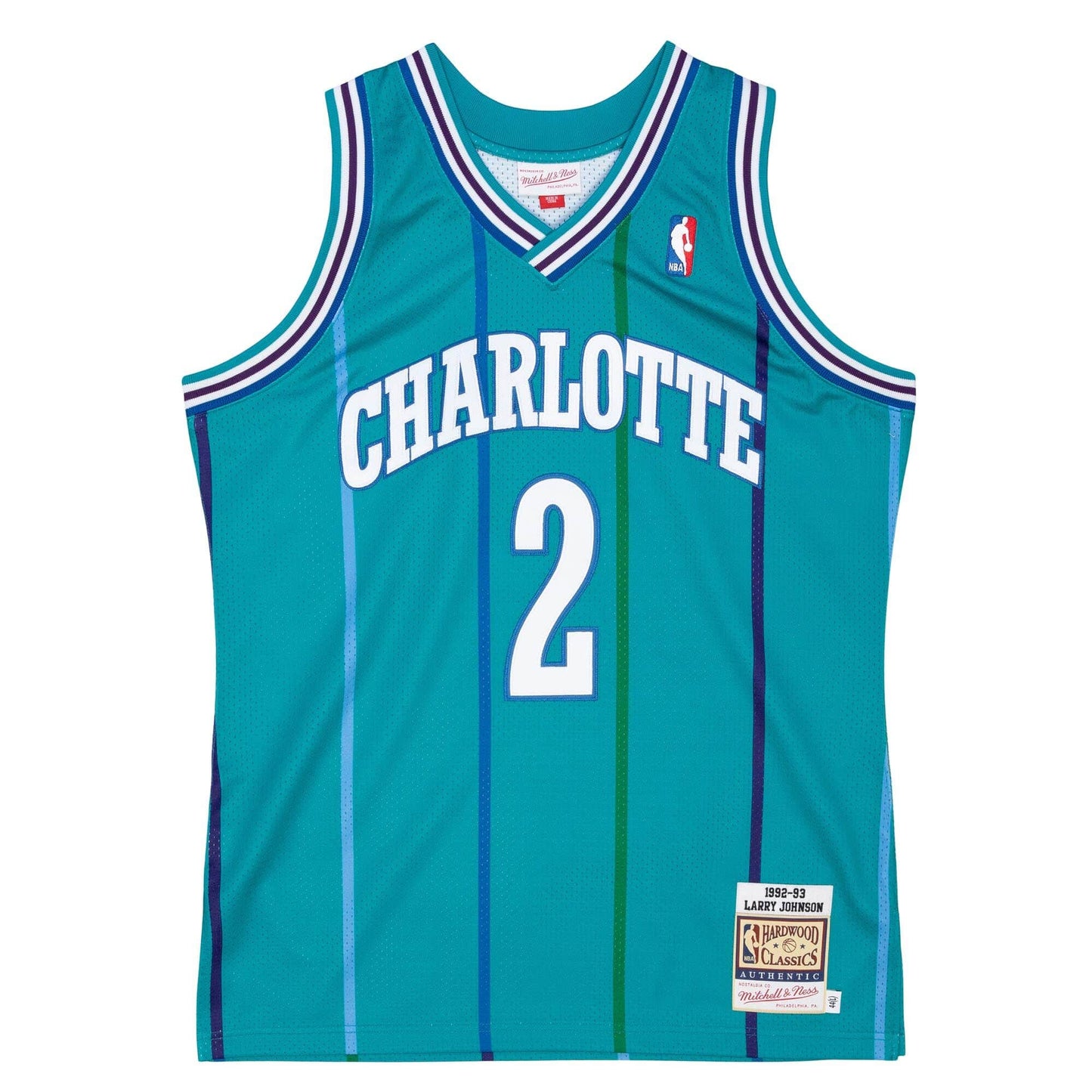 Authentic Larry Johnson Charlotte Hornets Road 1992-93 Jersey