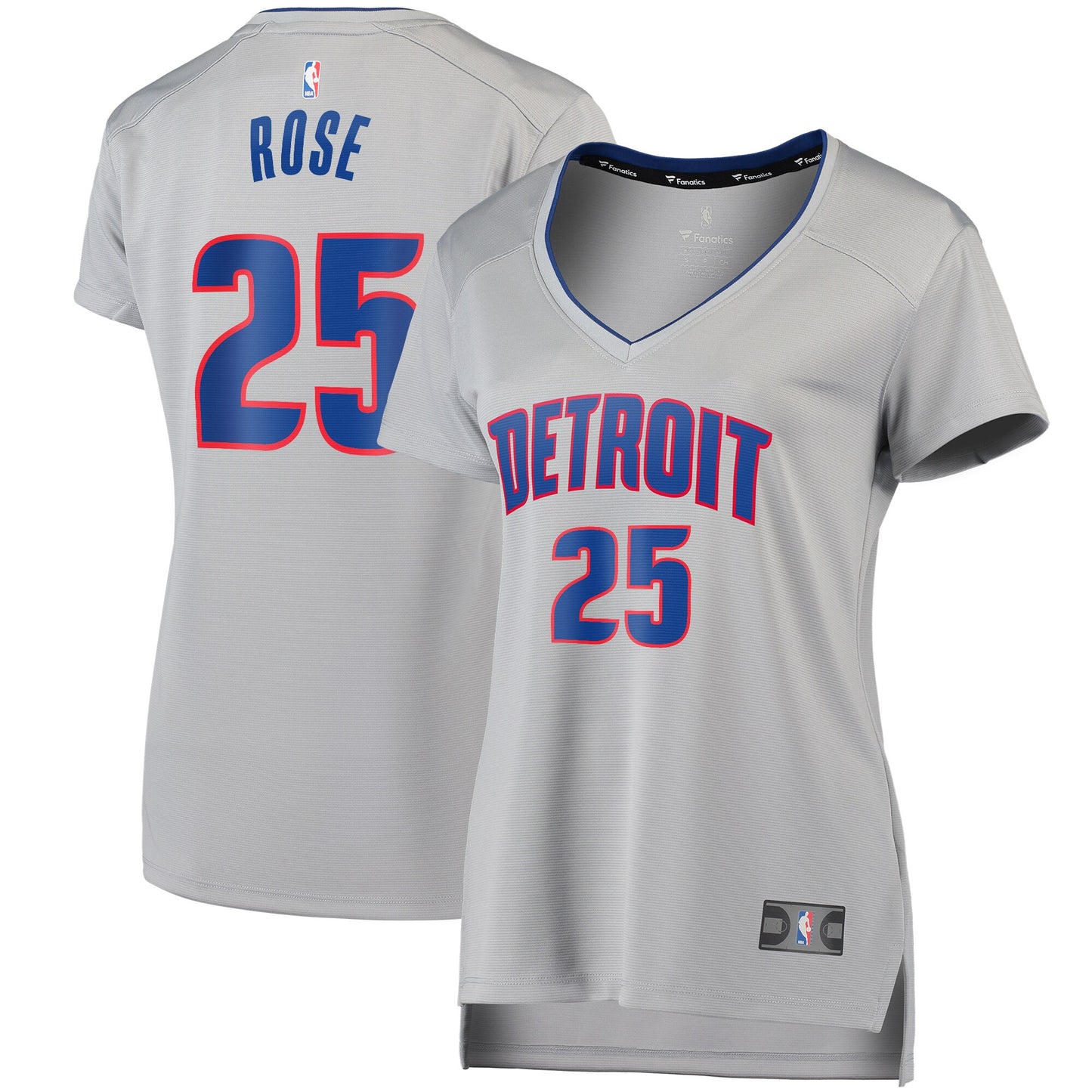 Derrick Rose Detroit Pistons Fanatics Branded Women's Fast Break Replica Player Jersey - Statement Edition - Gray