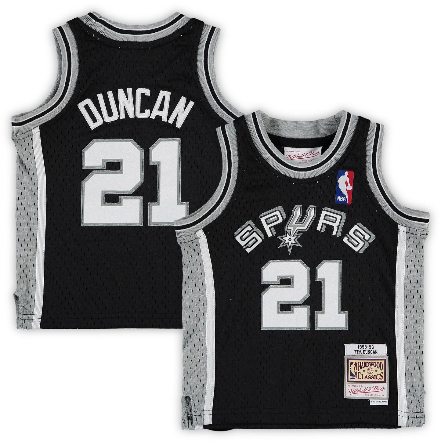 Tim Duncan San Antonio Spurs Mitchell & Ness Infant Retired Player Jersey - Black