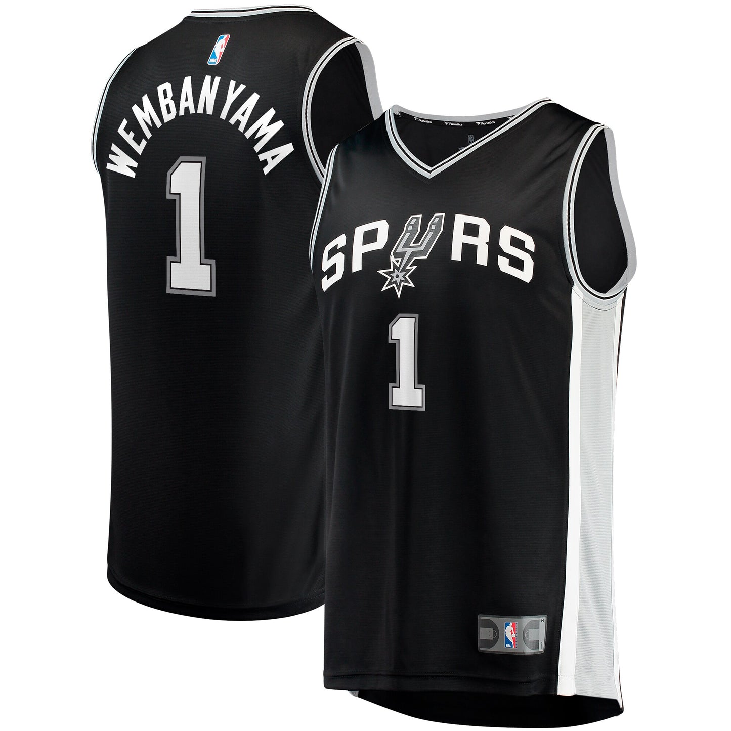 Victor Wembanyama San Antonio Spurs Fanatics Branded Youth 2023 NBA Draft First Round Pick Fast Break Replica Jersey - Icon Edition - Black