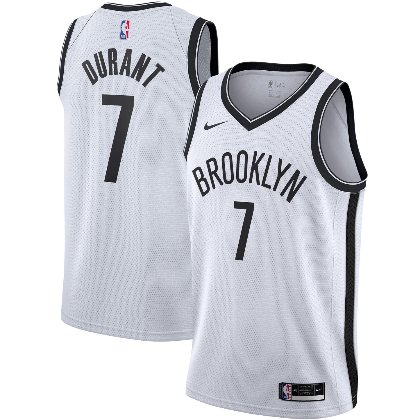 Kevin Durant Brooklyn Nets Nike 2020/21 Swingman Jersey - White - Association Edition