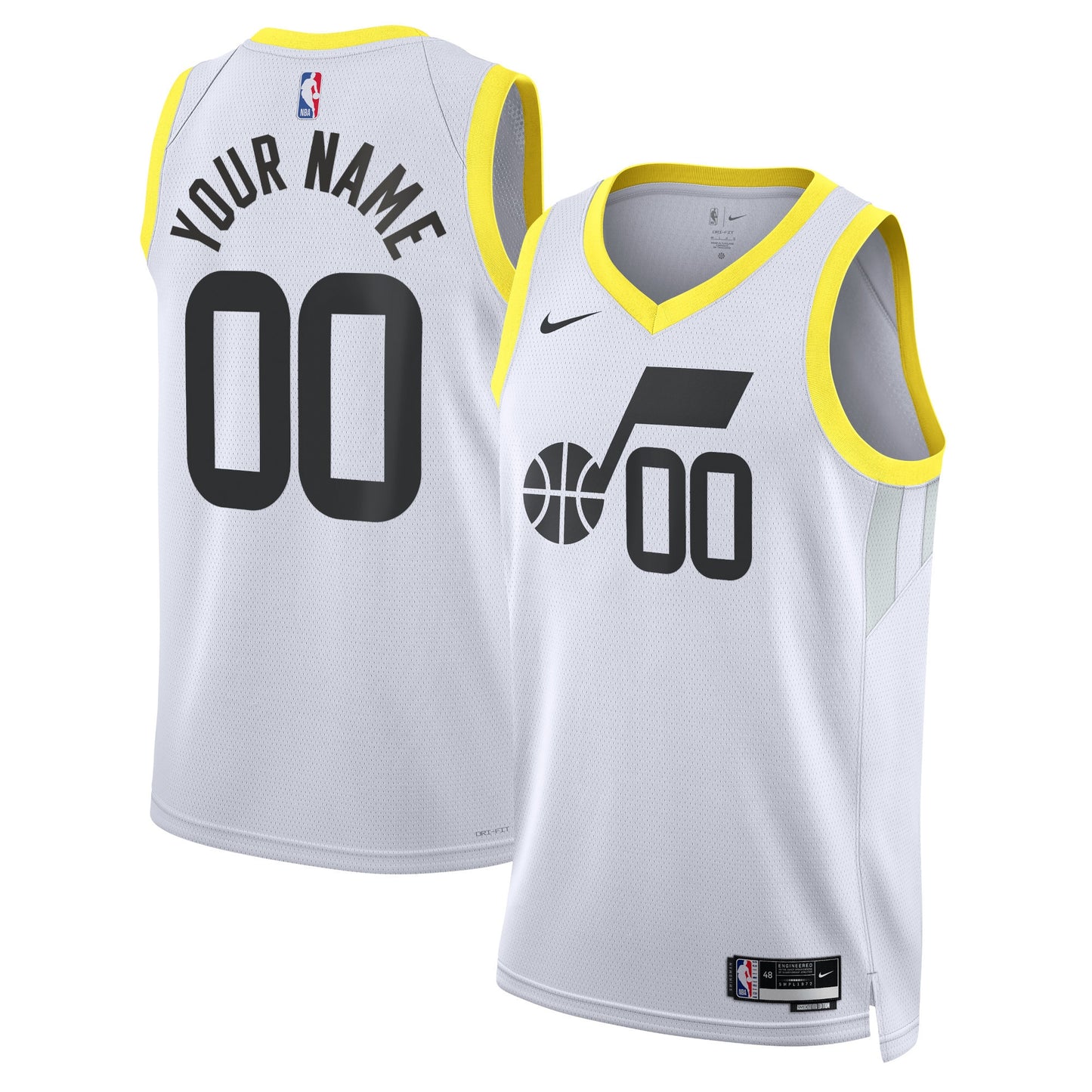 Utah Jazz Nike Unisex Swingman Custom Jersey White - Association Edition