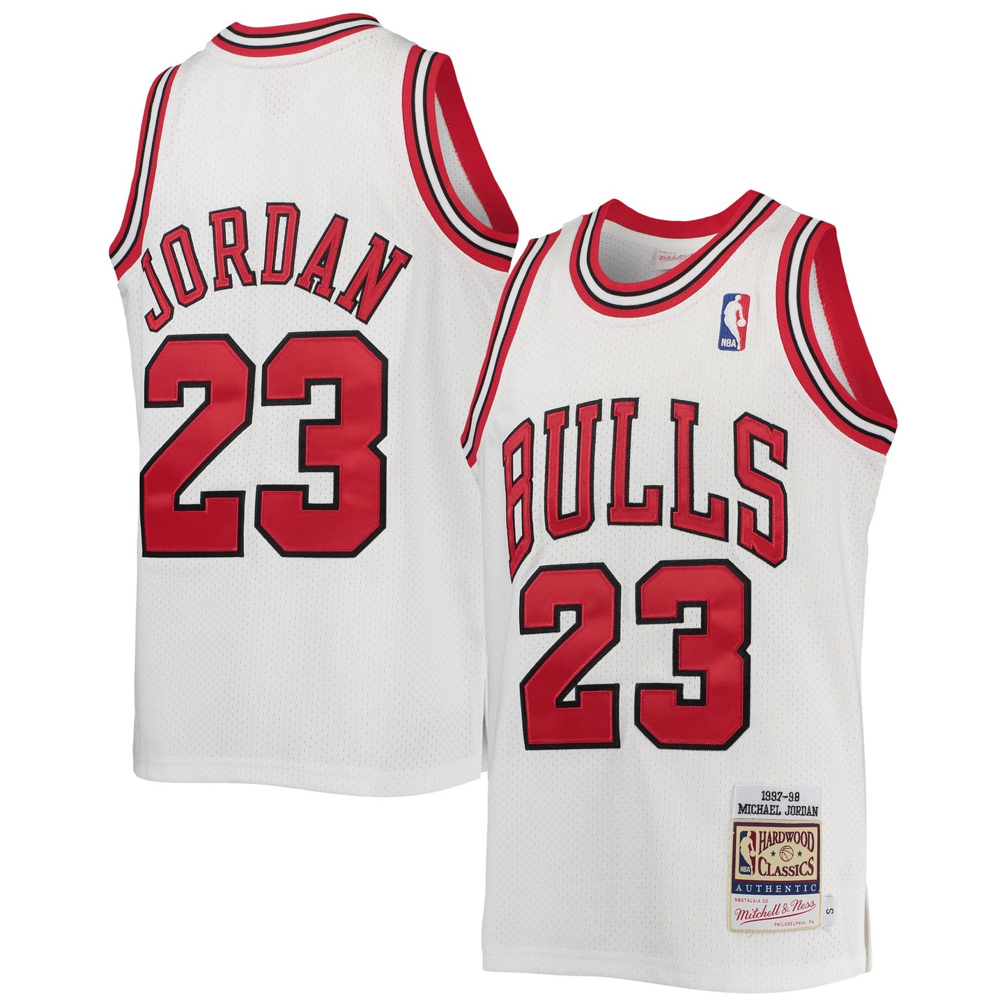 Michael Jordans Chicago Bulls Mitchell & Ness Youth 1997-98 Hardwood Classics Authentic Jersey - White