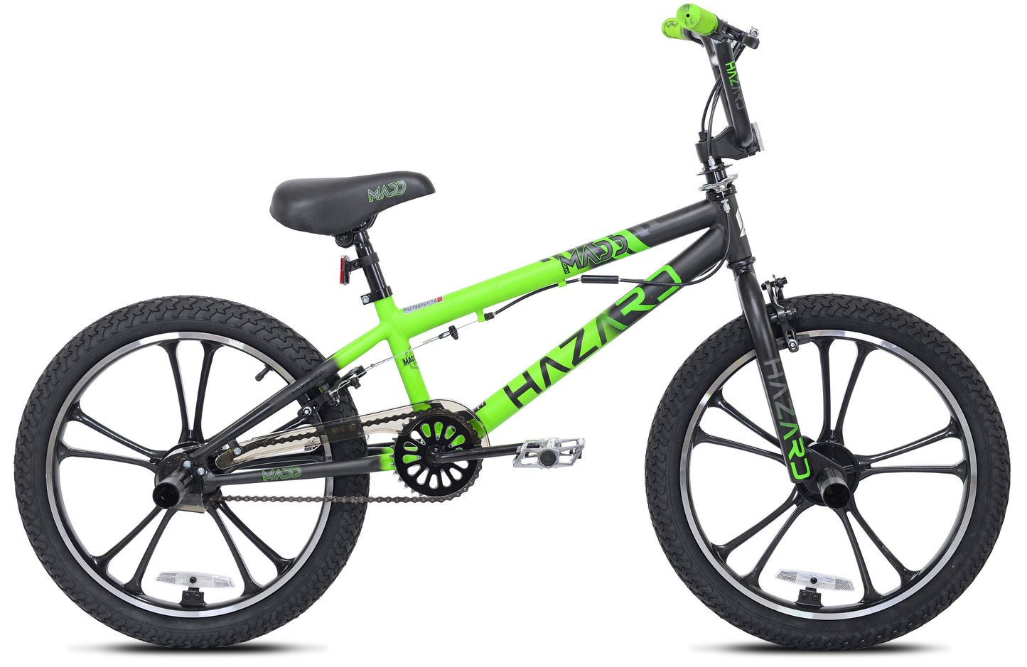 Kent Bicycle Maddgear 20" Hazard Mag Wheel Boy's BMX Child Bike, Green and Black