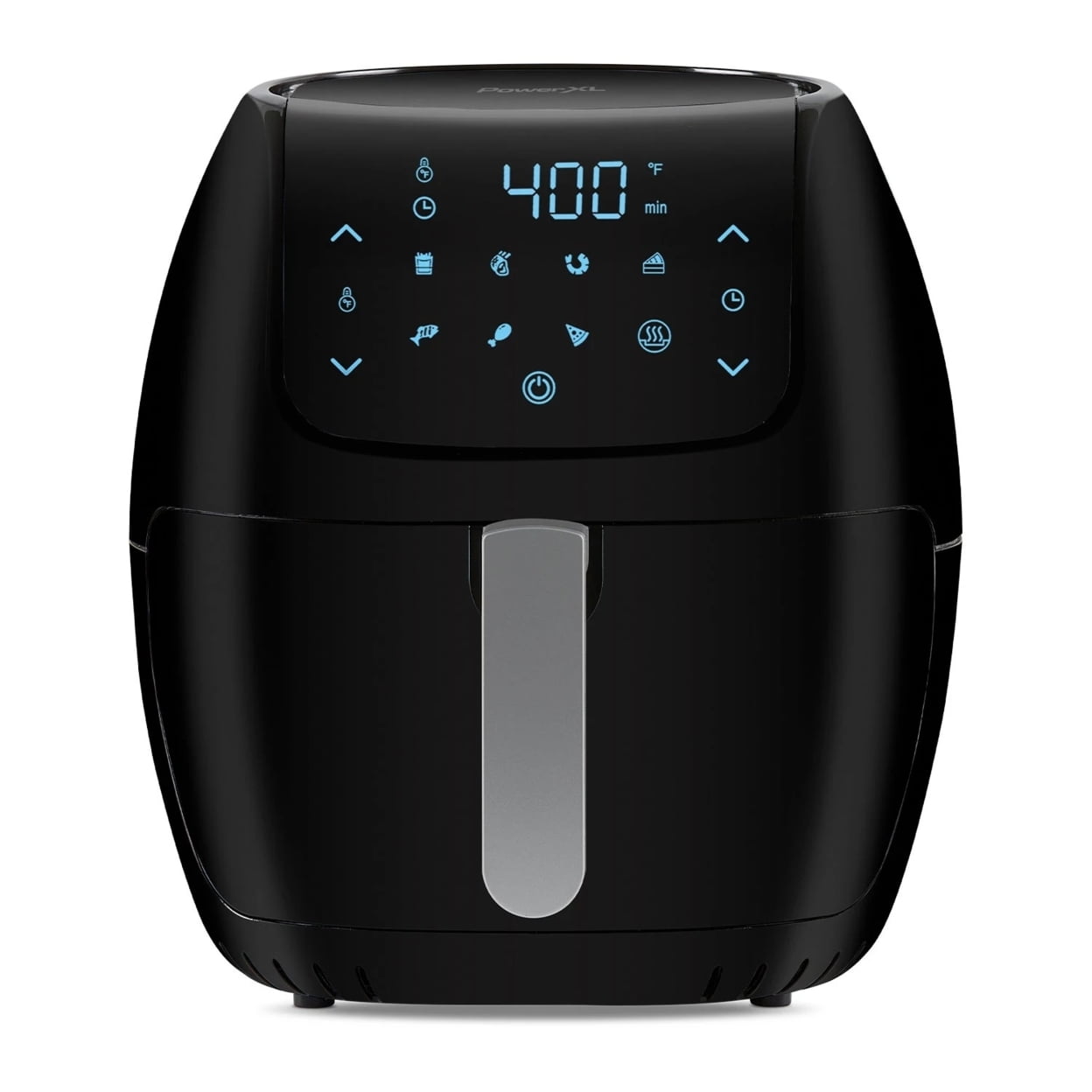 PowerXL Large 8-Quart Non-Stick Air Fryer with One-Touch Digital Display, Black