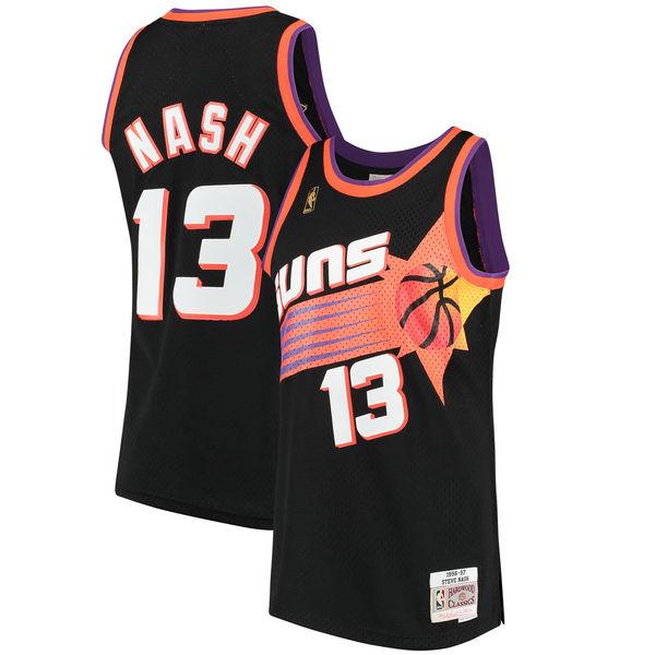 Men's Phoenix Suns Steve Nash Mitchell & Ness Black 1996-97 Hardwood Classics Swingman Jersey