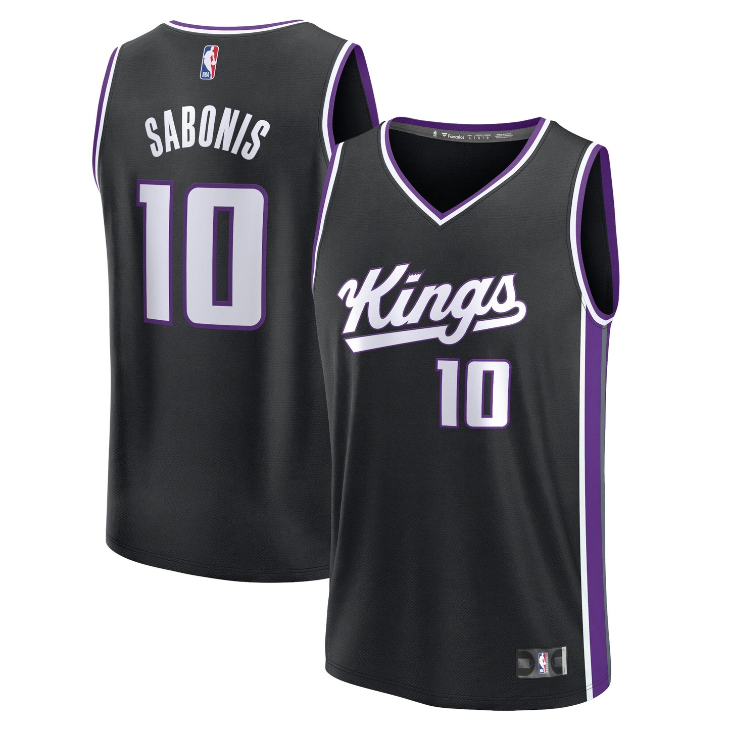 Domantas Sabonis Sacramento Kings Fanatics Branded 2023/24 Fast Break Replica Jersey - Icon Edition - Black
