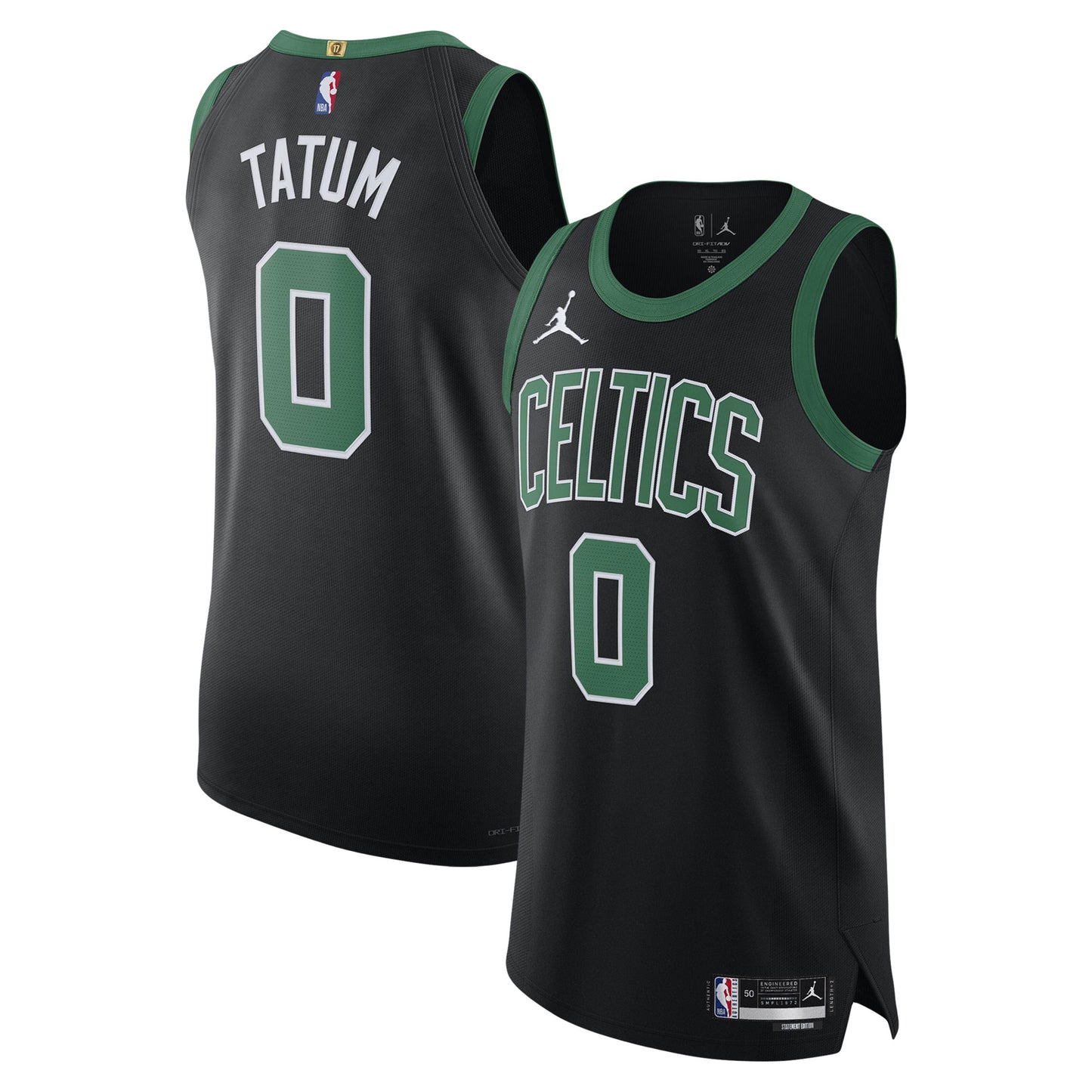 Jayson Tatum Boston Celtics Jordans Brand Authentic Player Jersey - Statement Edition - Black