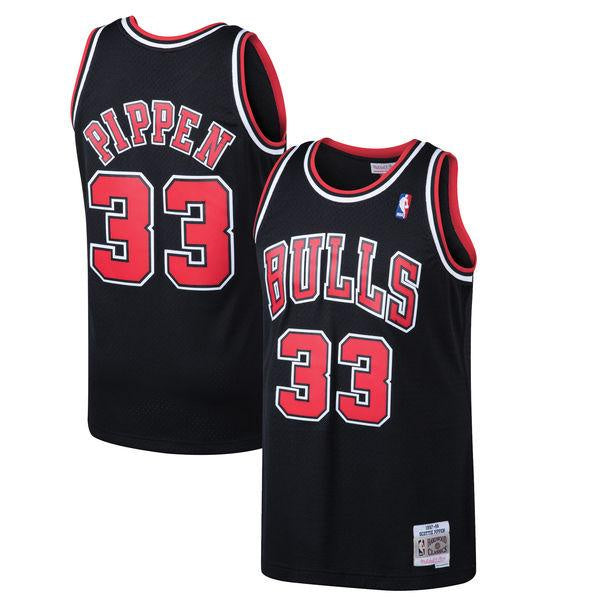 Men's Chicago Bulls Scottie Pippen Mitchell & Ness Black 1997-98 Hardwood Classics Swingman Jersey