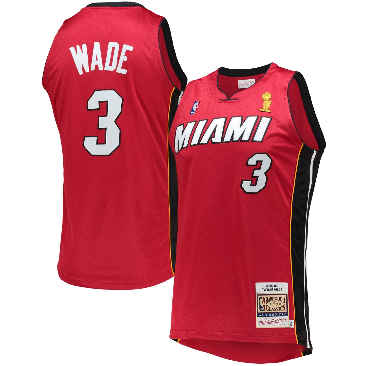 Dwyane Wade Miami Heat Mitchell & Ness 2005-06 Hardwood Classics Authentic Jersey - Red