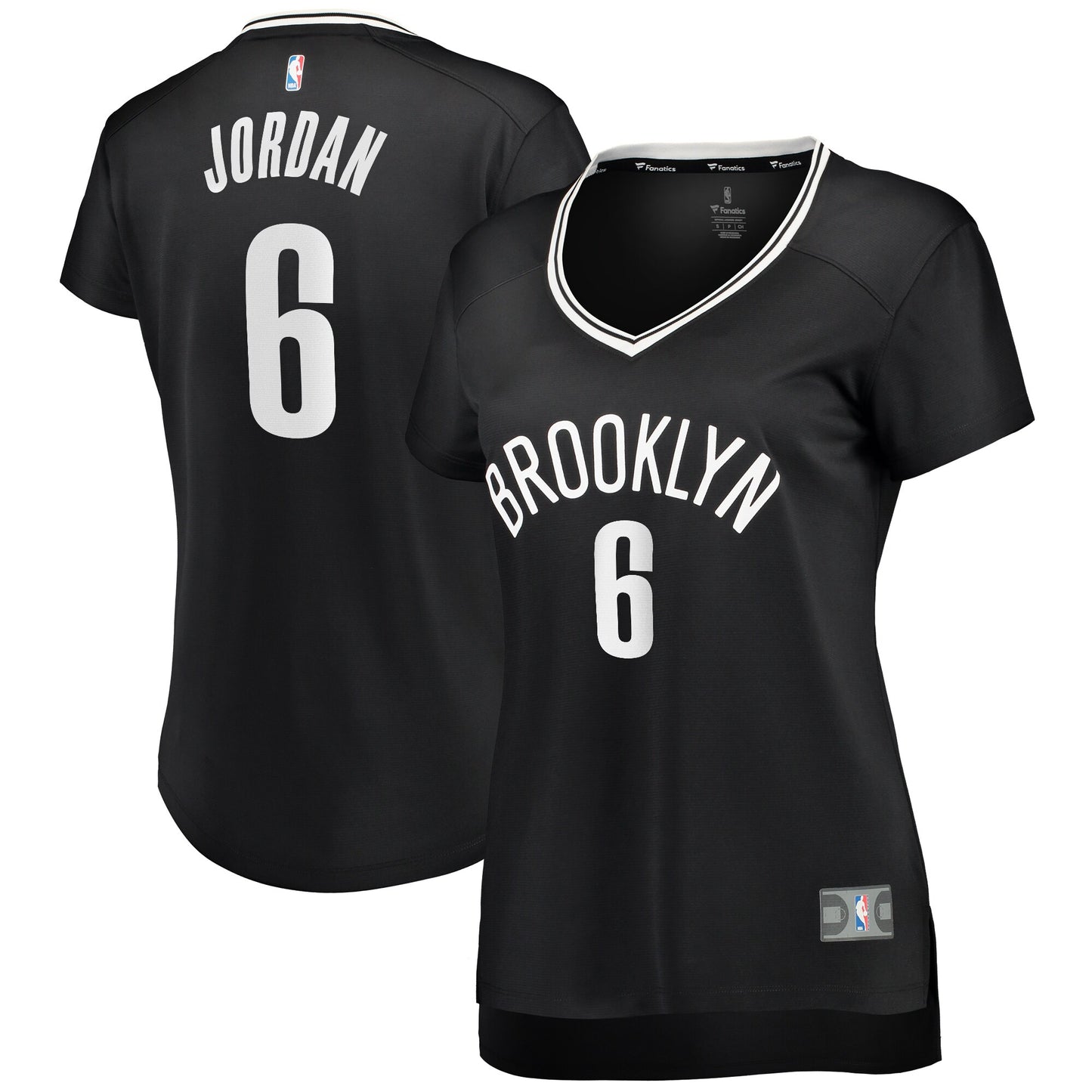 DeAndre Jordans Brooklyn Nets Fanatics Branded Women's Fast Break Replica Jersey Black - Icon Edition