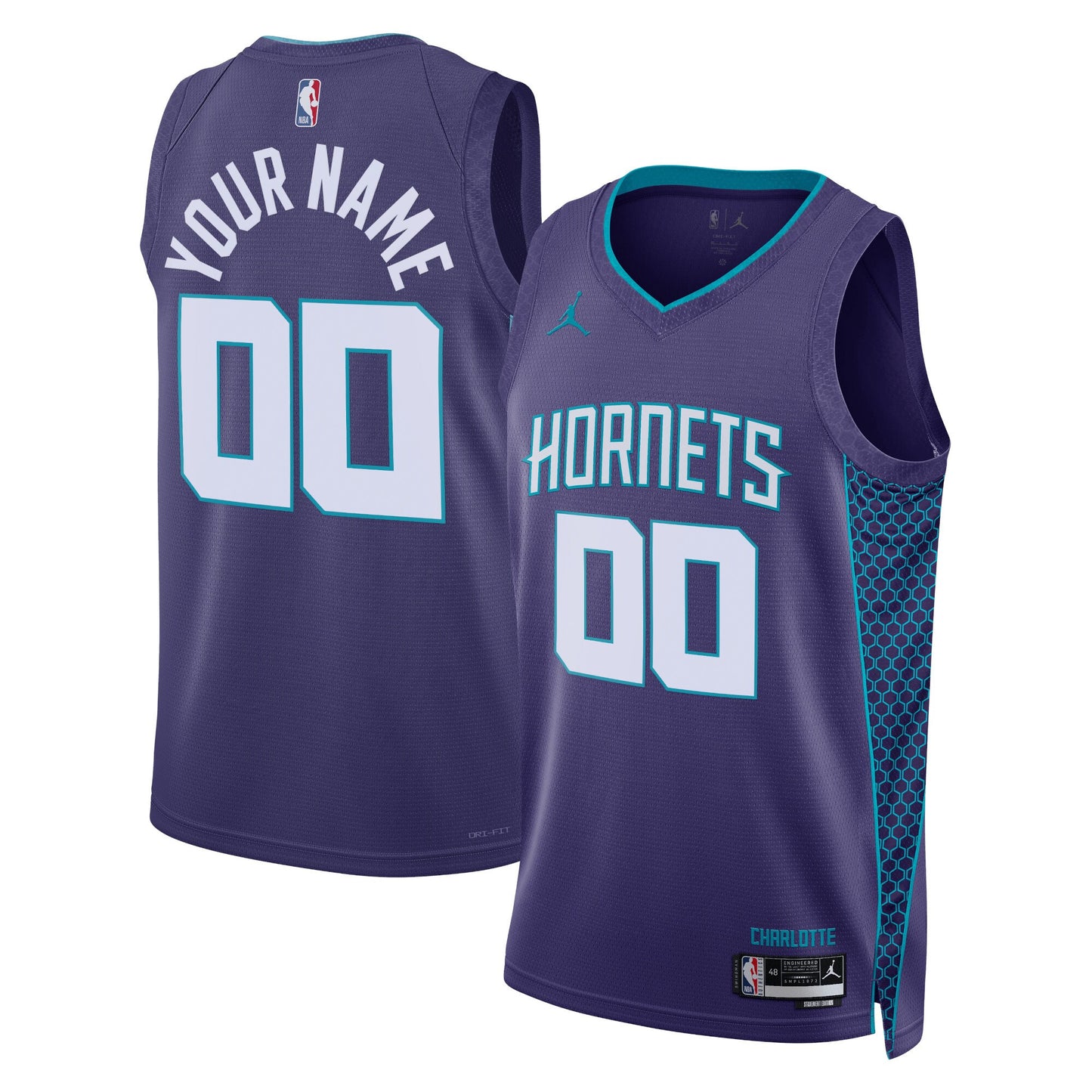 Charlotte Hornets Jordans Brand Unisex 2022/23 Swingman Custom Jersey - Statement Edition - Teal