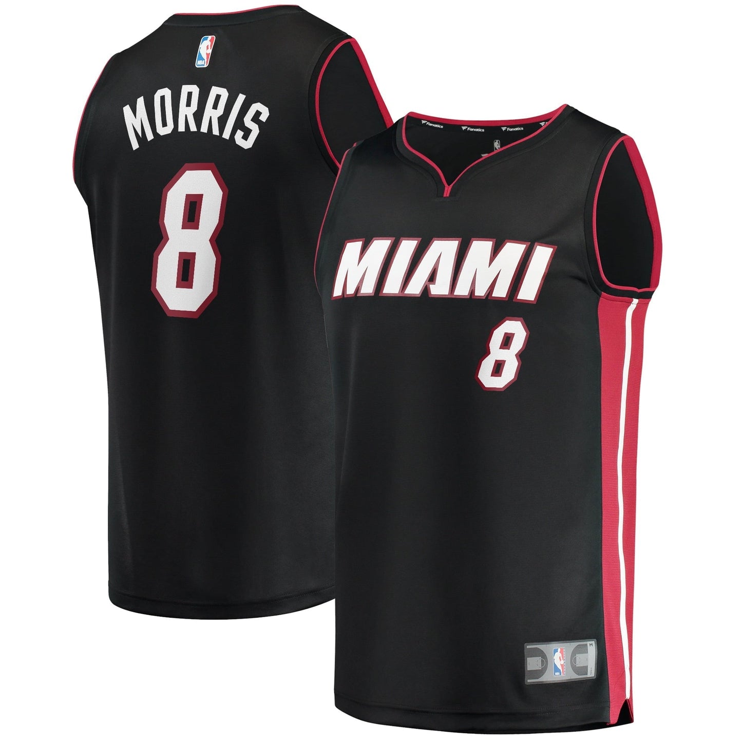 Youth Fanatics Branded Markieff Morris Black Miami Heat 2021/22 Fast Break Replica Jersey - Icon Edition