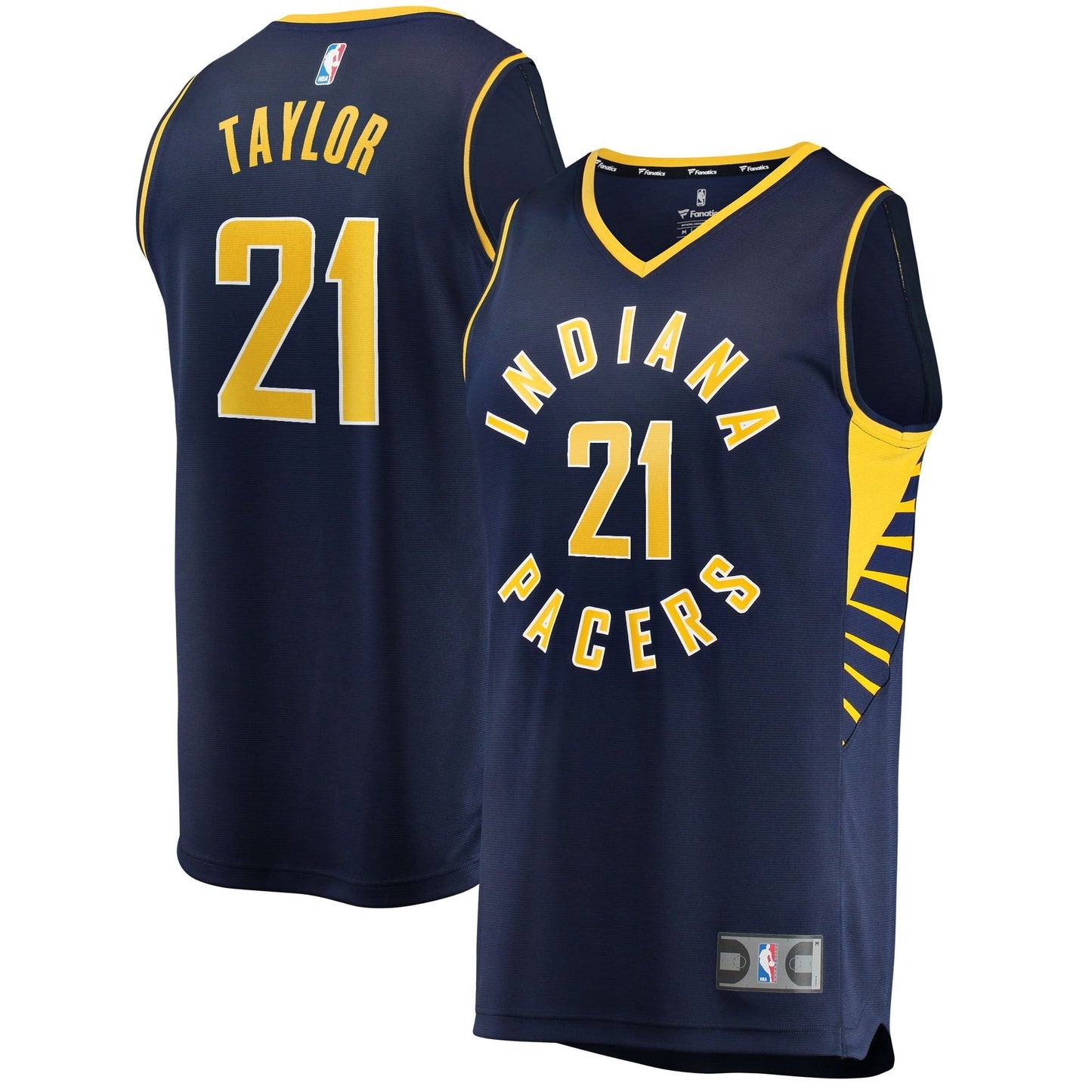 Men's Fanatics Branded Terry Taylor Navy Indiana Pacers 2021/22 Fast Break Replica Jersey - Icon Edition